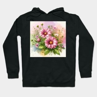 Pink Daisy Flower Hoodie